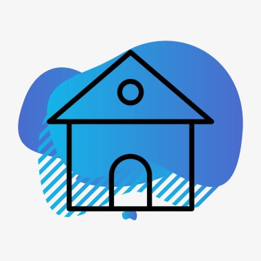 Soyut arkaplanda ev simgesi izole edildi