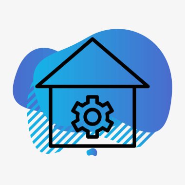 Ayar simgesi soyut arkaplanda izole edildi