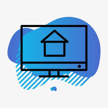 Lcd simgesi soyut arkaplanda izole edildi