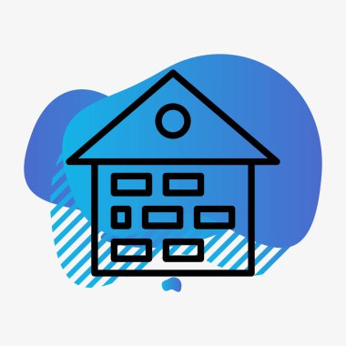 Soyut arkaplanda tuğla simgesi izole edildi