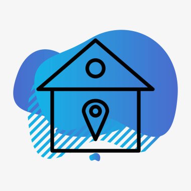  konum simgesi soyut arkaplanda izole edildi