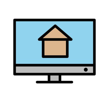 Lcd simgesi soyut arkaplanda izole edildi