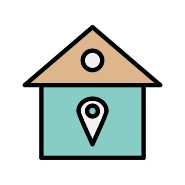  konum simgesi soyut arkaplanda izole edildi