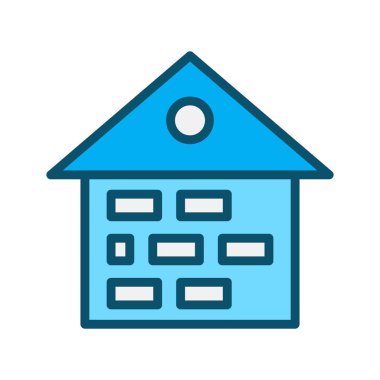 Soyut arkaplanda tuğla simgesi izole edildi