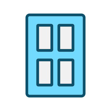 Soyut arkaplanda kapı simgesi izole edildi