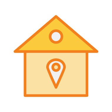  konum simgesi soyut arkaplanda izole edildi