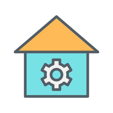 Ayar simgesi soyut arkaplanda izole edildi