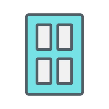 Soyut arkaplanda kapı simgesi izole edildi