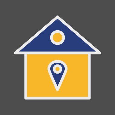  konum simgesi soyut arkaplanda izole edildi