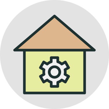 Ayar simgesi soyut arkaplanda izole edildi