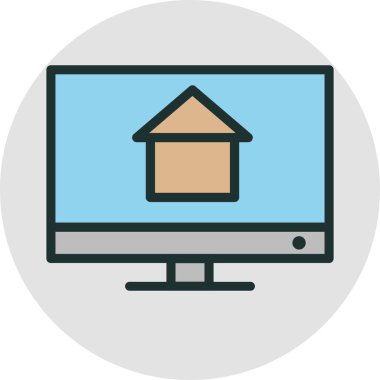 Lcd simgesi soyut arkaplanda izole edildi