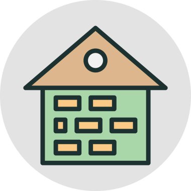 Soyut arkaplanda tuğla simgesi izole edildi