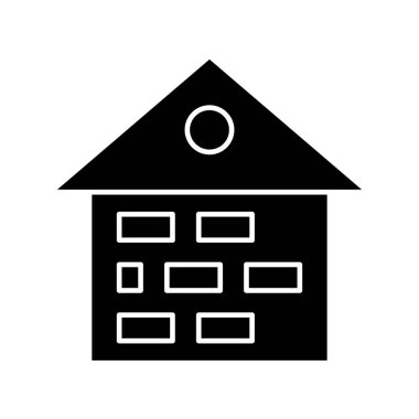 Soyut arkaplanda tuğla simgesi izole edildi