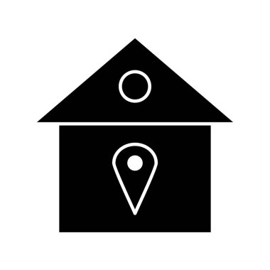  konum simgesi soyut arkaplanda izole edildi