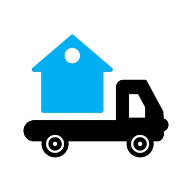 Dağıtım simgesi soyut arkaplanda izole edildi