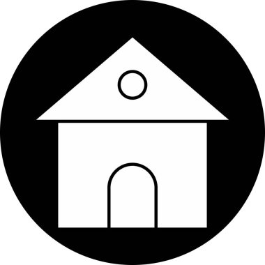 Soyut arkaplanda ev simgesi izole edildi