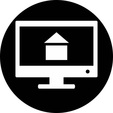 Lcd simgesi soyut arkaplanda izole edildi