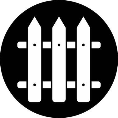 Çit simgesi soyut arkaplanda izole edildi