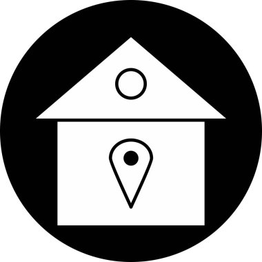  konum simgesi soyut arkaplanda izole edildi