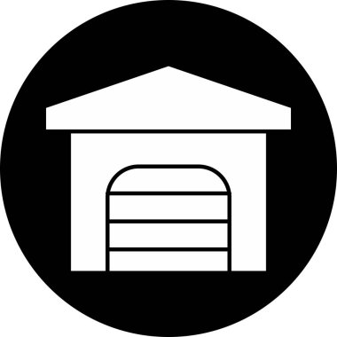 Soyut arkaplanda garaj simgesi izole edildi