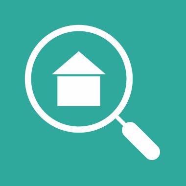 Soyut arkaplanda arama simgesi izole edildi