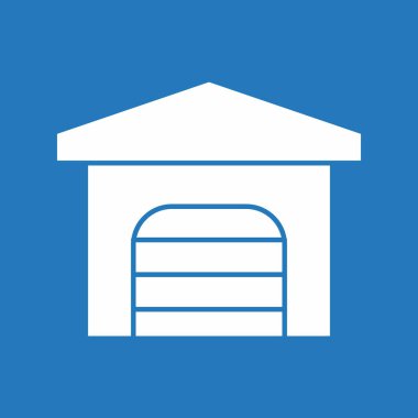 Soyut arkaplanda garaj simgesi izole edildi