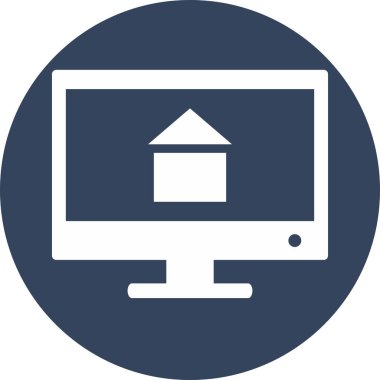 Lcd simgesi soyut arkaplanda izole edildi