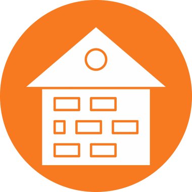 Soyut arkaplanda tuğla simgesi izole edildi