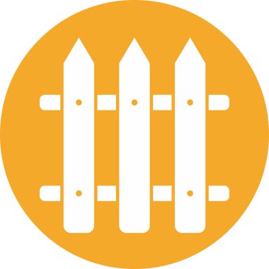 Çit simgesi soyut arkaplanda izole edildi