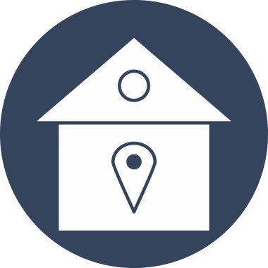  konum simgesi soyut arkaplanda izole edildi