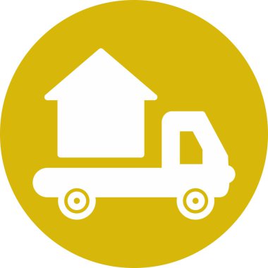 Dağıtım simgesi soyut arkaplanda izole edildi