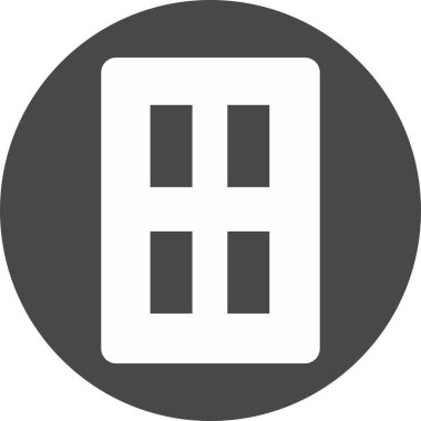 Soyut arkaplanda kapı simgesi izole edildi