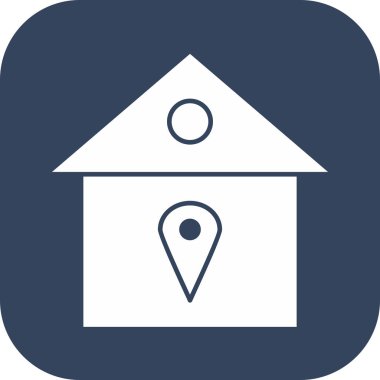  konum simgesi soyut arkaplanda izole edildi