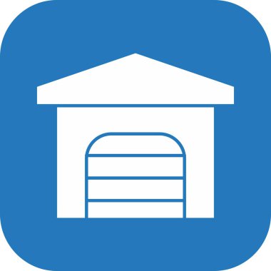 Soyut arkaplanda garaj simgesi izole edildi