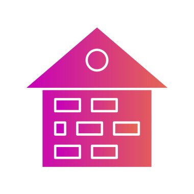 Soyut arkaplanda tuğla simgesi izole edildi