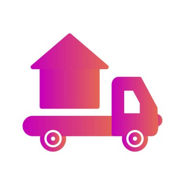 Dağıtım simgesi soyut arkaplanda izole edildi