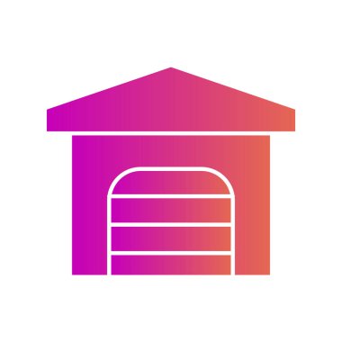 Soyut arkaplanda garaj simgesi izole edildi