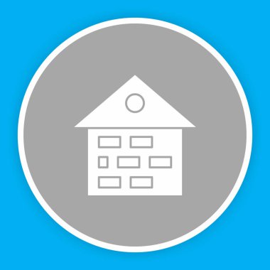 Soyut arkaplanda tuğla simgesi izole edildi