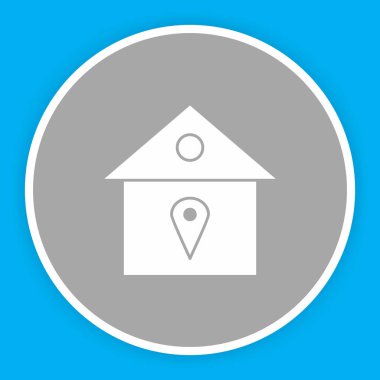  konum simgesi soyut arkaplanda izole edildi