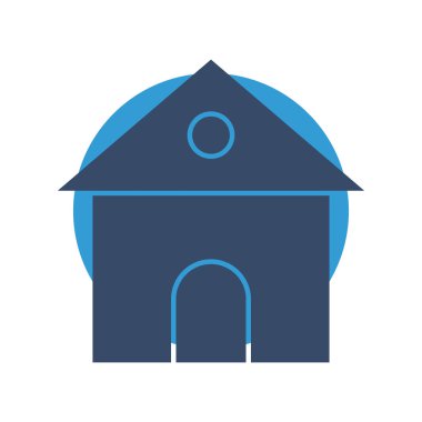 Soyut arkaplanda ev simgesi izole edildi