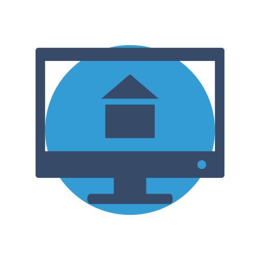 Lcd simgesi soyut arkaplanda izole edildi