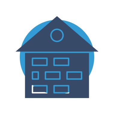 Soyut arkaplanda tuğla simgesi izole edildi