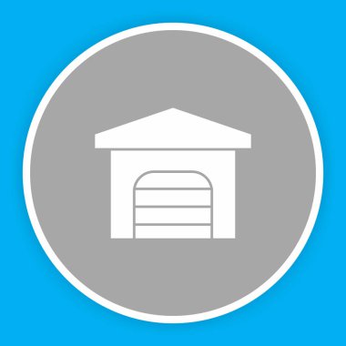 Soyut arkaplanda garaj simgesi izole edildi