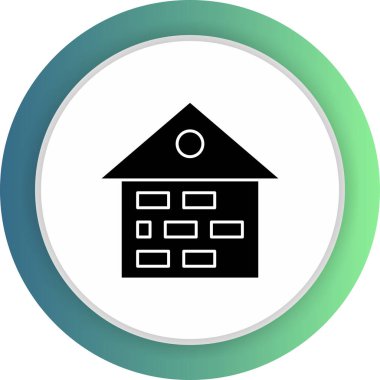 Soyut arkaplanda tuğla simgesi izole edildi