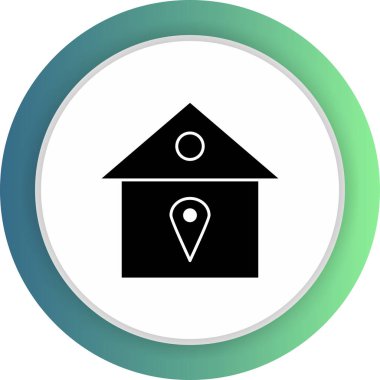  konum simgesi soyut arkaplanda izole edildi