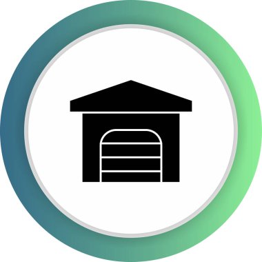 Soyut arkaplanda garaj simgesi izole edildi