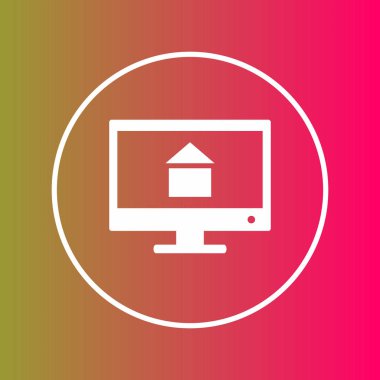 Lcd simgesi soyut arkaplanda izole edildi