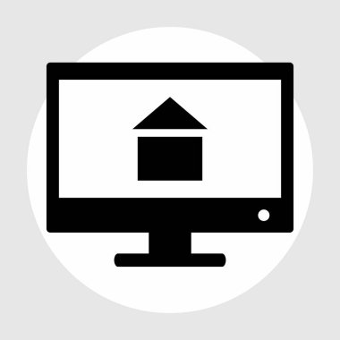 Lcd simgesi soyut arkaplanda izole edildi