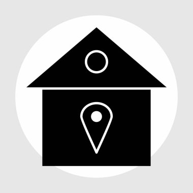  konum simgesi soyut arkaplanda izole edildi