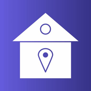  konum simgesi soyut arkaplanda izole edildi